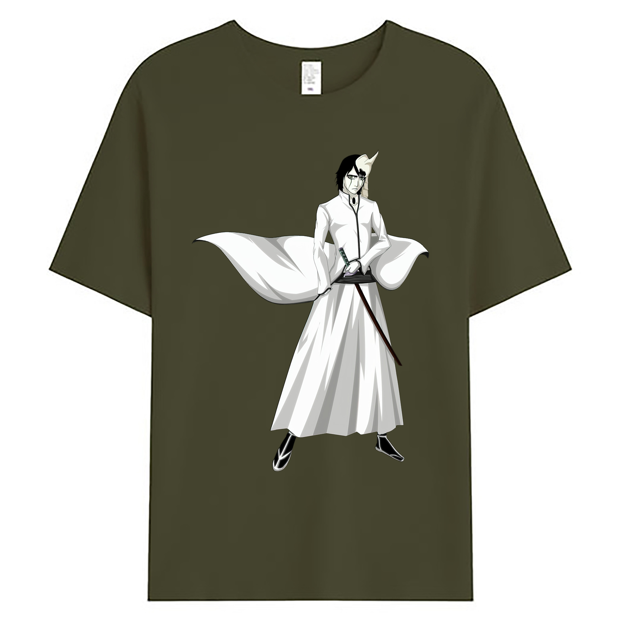 （画像用） ブリーチ ウルキオラ·シファー BLEACH Ulquiorra cifer 綿100％ メンズ半袖Tシャツ｜肌触りやわらか＆通気性